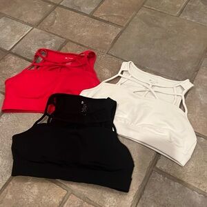 Lot of 3 Buffbunny Collection cross strap sports bras! EUC!